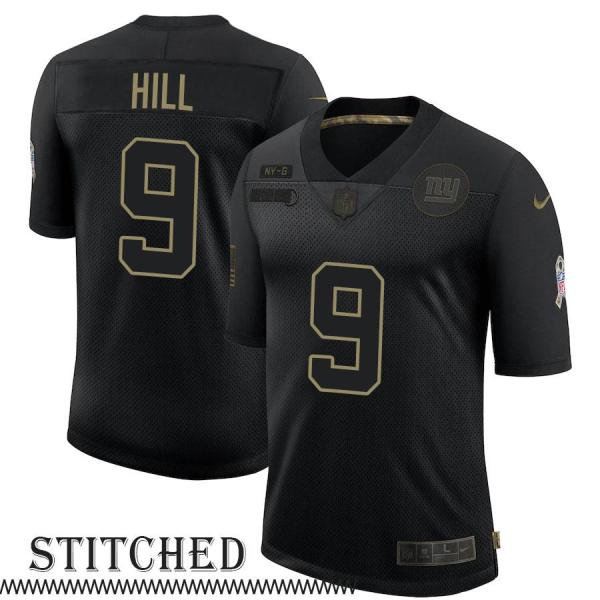 NY Giants #9 Kid Hill Black Salute to Service Jersey