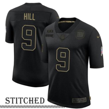 NY Giants #9 Kid Hill Black Salute to Service Jersey