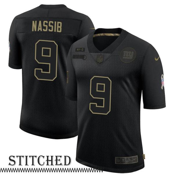 NY Giants #9 Ryan Nassib Black Salute to Service Jersey