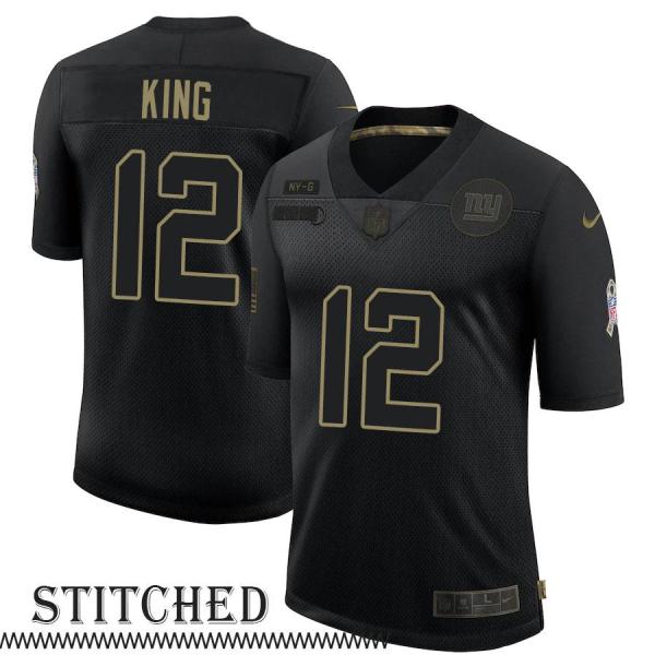NY Giants #12 Tavarres King Black Salute to Service Jersey