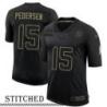NY Giants #15 Win Pedersen Black Salute to Service Jersey