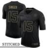 NY Giants #15 Walt Singer Black Salute to Service Jersey