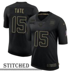 NY Giants #15 Golden Tate Black Salute to Service Jersey
