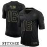 NY Giants #16 Milt Plum Black Salute to Service Jersey