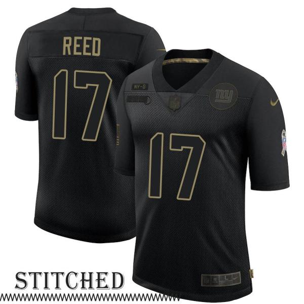 NY Giants #17 Max Reed Black Salute to Service Jersey
