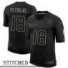 NY Giants #18 Bill Petrilas Black Salute to Service Jersey