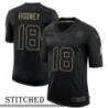 NY Giants #18 Bill Rooney Black Salute to Service Jersey