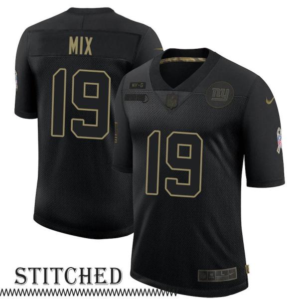 NY Giants #19 Anthony Mix Black Salute to Service Jersey