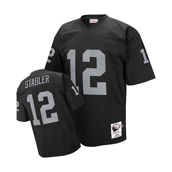 Ken Stabler Oakland Football Jersey - Oakland #12 Football Jersey(Black)