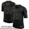 NY Giants #22 Billy Lott Black Salute to Service Jersey