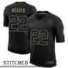 NY Giants #22 Larrye Weaver Black Salute to Service Jersey