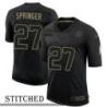 NY Giants #27 Hal Springer Black Salute to Service Jersey