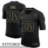 NY Giants #30 James Sims Black Salute to Service Jersey