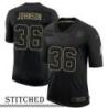 NY Giants #36 Bill Johnson Black Salute to Service Jersey