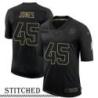 NY Giants #45 Homer Jones Black Salute to Service Jersey