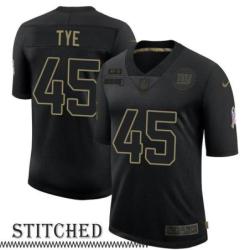 NY Giants #45 Will Tye Black Salute to Service Jersey
