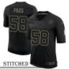 NY Giants #58 Jim Files Black Salute to Service Jersey