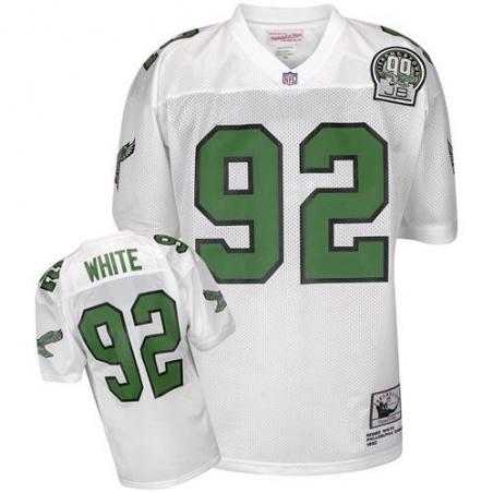 Reggie White Philadelphia Football Jersey - Philadelphia #92 Football Jersey(White Throwback)