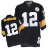 Terry Bradshaw Pittsburgh Football Jersey - Pittsburgh #12 Football Jersey(Black Throwback)