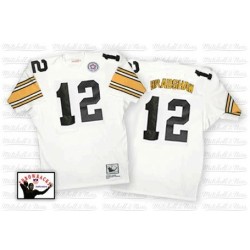 Terry Bradshaw Pittsburgh Football Jersey - Pittsburgh #12 Football Jersey(White Throwback)