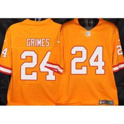 Buccaneers #24 Brent Grimes Orange Football Jersey Stitched