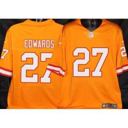 Buccaneers #27 Mario Edwards Orange Football Jersey Stitched
