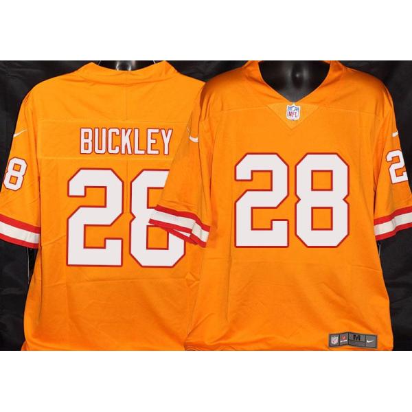 Buccaneers #28 Curtis Buckley Orange Football Jersey Stitched