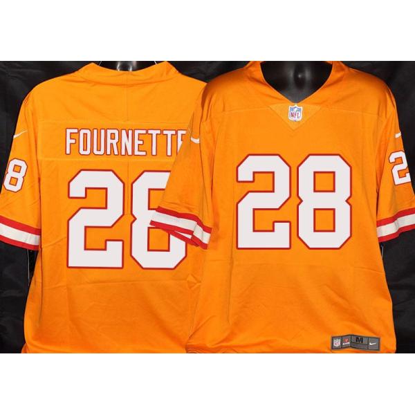 Buccaneers #28 Leonard Fournette Orange Football Jersey Stitched