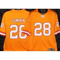 Buccaneers #28 Kregg Lumpkin Orange Football Jersey Stitched