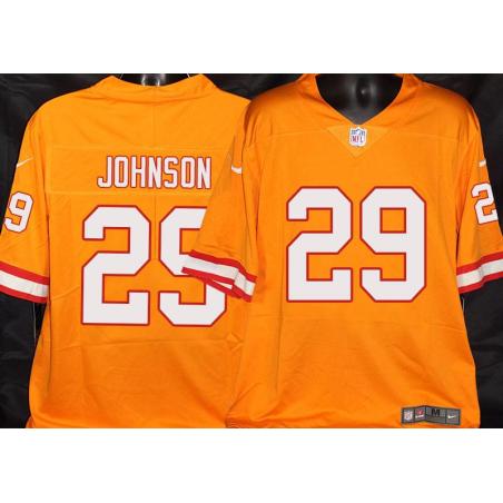 Buccaneers #29 Leonard Johnson Orange Football Jersey Stitched