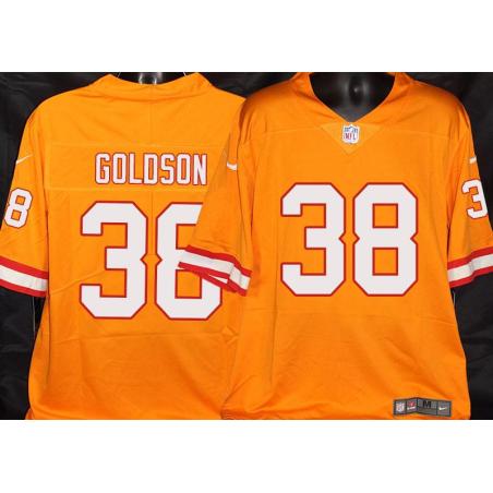 Buccaneers #38 Dashon Goldson Orange Football Jersey Stitched