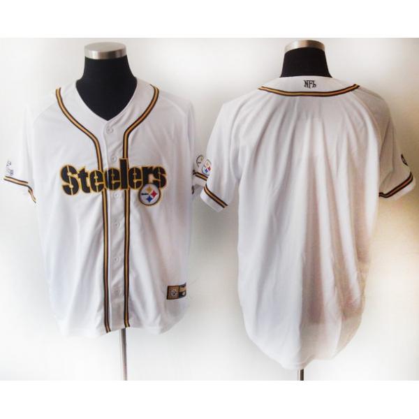 Pittsburgh Blank Football Jersey(White MLB Style)