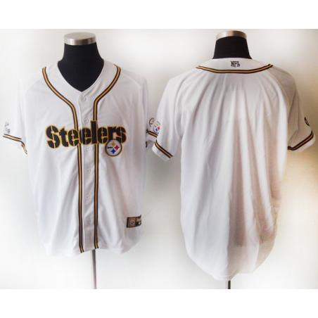 Pittsburgh Blank Football Jersey(White MLB Style)