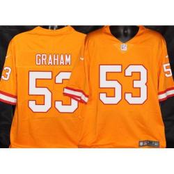 Buccaneers #53 Don Graham Orange Football Jersey Stitched