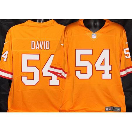 Buccaneers #54 Lavonte David Orange Football Jersey Stitched
