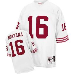 Joe Montana SF Football Jersey - SF #16 Football Jersey(White Throwback)