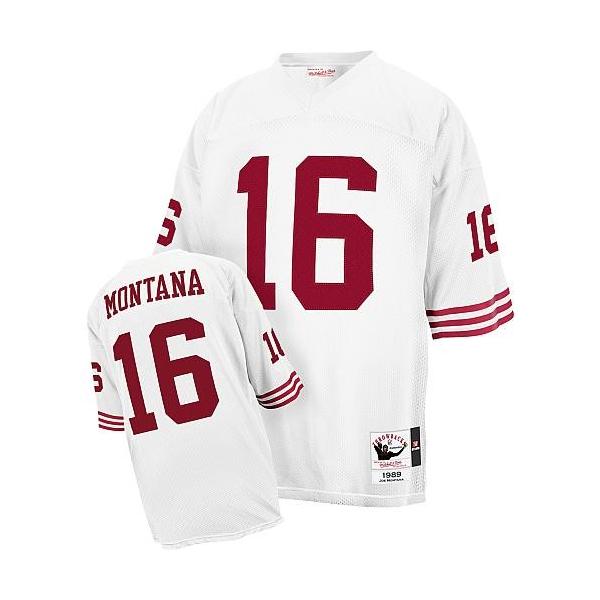 Joe Montana SF Football Jersey - SF #16 Football Jersey(White Throwback)