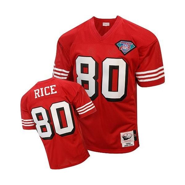 Jerry Rice SF Football Jersey - SF #80 Football Jersey(Red Throwback)