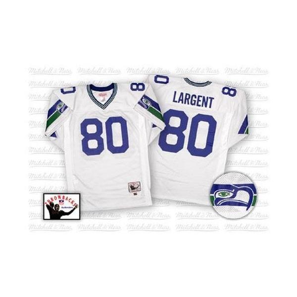 Steve Largent Seattle Football Jersey - Seattle #80 Football Jersey(White Throwback)