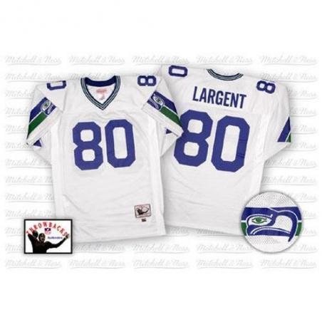 Steve Largent Seattle Football Jersey - Seattle #80 Football Jersey(White Throwback)