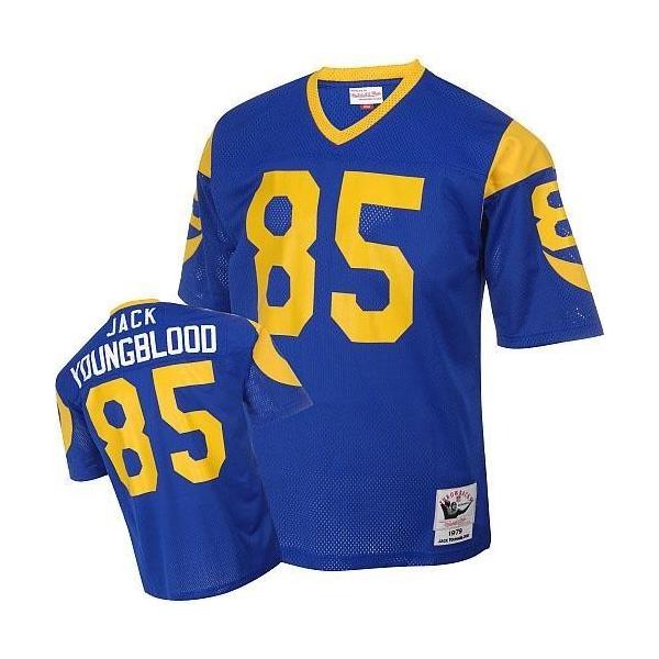 Blue Throwback Jack Youngblood St Louis Rams #85 Football Jersey