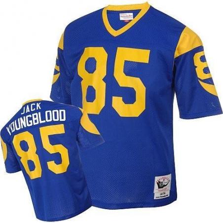 Blue Throwback Jack Youngblood St Louis Rams #85 Football Jersey