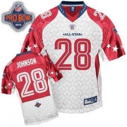 Chris Johnson Tennessee Football Jersey - Tennessee #28 Football Jersey(White 2010 pro bowl)
