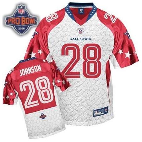 Chris Johnson Tennessee Football Jersey - Tennessee #28 Football Jersey(White 2010 pro bowl)