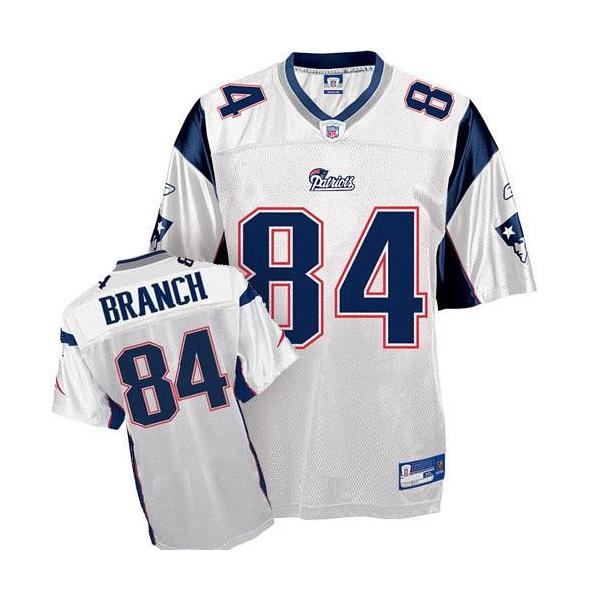 Deion Branch Football Jersey - New England #84 Jersey(White)
