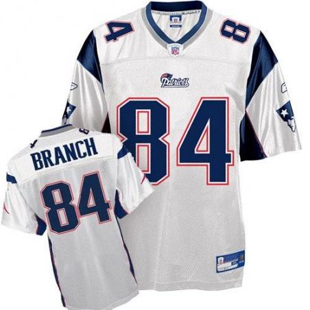 Deion Branch Football Jersey - New England #84 Jersey(White)