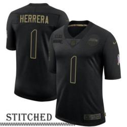 Efren Herrera Black Salute to Service Jersey Seattle Seahawks #1