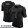 Warren Moon Black Salute to Service Jersey Seattle Seahawks #1