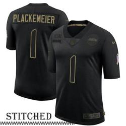 Ryan Plackemeier Black Salute to Service Jersey Seattle Seahawks #1