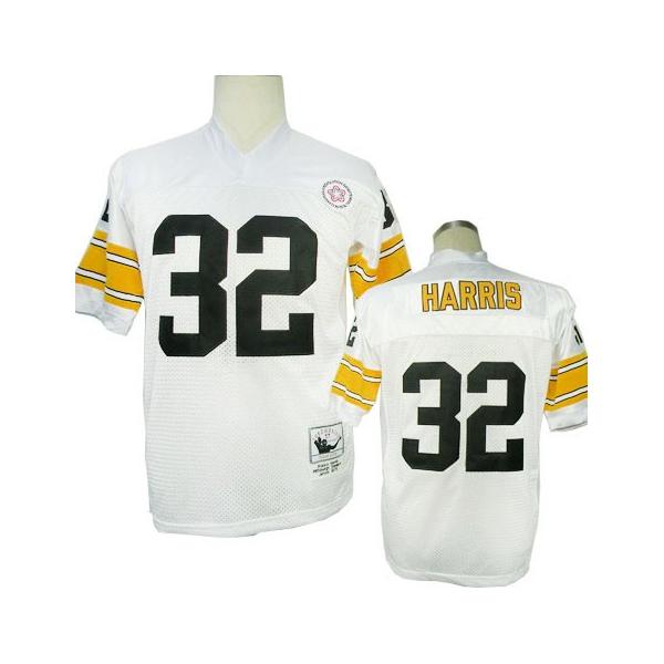 Franco Harris Football Jersey - Pittsburgh #32 Jersey(White Throwback)